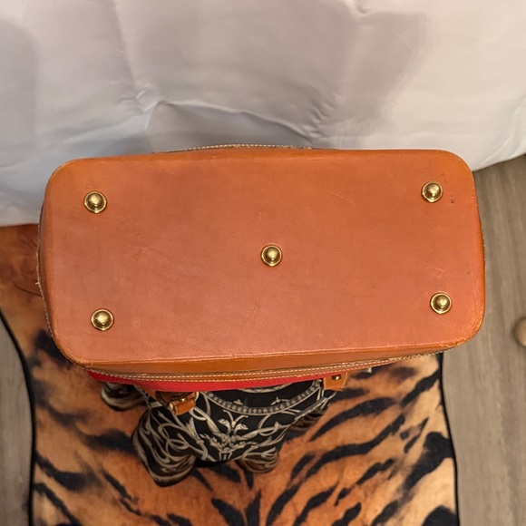 Dooney & Bourke Red and Tan Satchel doctor bag vintage leather - Picture 13 of 17